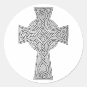 Svart för Celtickor 3 Runt Klistermärke