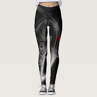 svart för damasker för baphomet för leggings