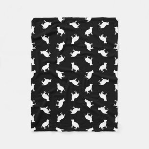 Svart för design för Silhouettes för får för Fleecefilt