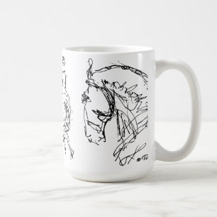 Svart för Dressagehästmugg Kaffemugg