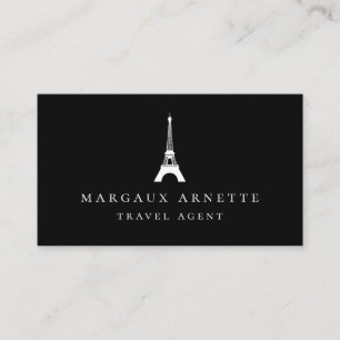 Svart för Eiffel tornlogotyp Visitkort