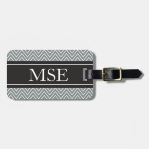 Svart för grå färg för Monogram för Bagagebricka