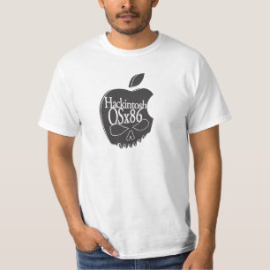 Svart för Hackintosh OSx86 logotyp 3D Tee Shirt