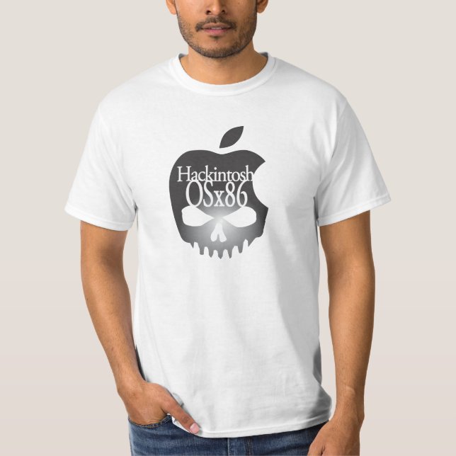 Svart för Hackintosh OSx86 logotyp 3D Tröja (Framsida)