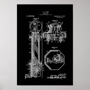 Svart för illustrationer för patent för poster