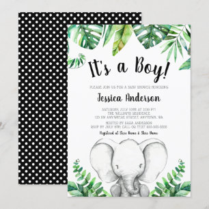 Svart för inbjudningar för baby shower för