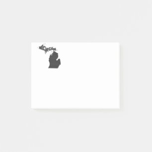Svart för konst för Michigannamnord Post-it Block