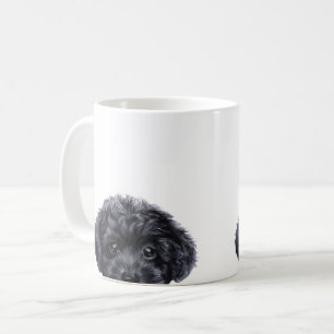 Svart för leksakpudel kaffemugg
