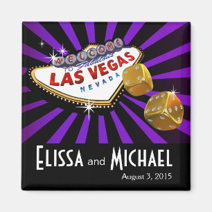 Svart för lilor för Las Vegas Starburst Magnet