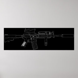 Svart för M4 SOPMOD Poster