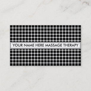 SVART FÖR MASSAGETERAPIILLUSION VISITKORT