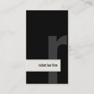 Svart för Monogram för advokat för lag fast Visitkort