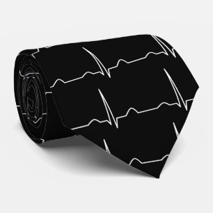 Svart för mönster för doktorCardiologistcardiog Slips