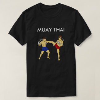 Svart för Muay thailändsk T-tröja (Teep som ska Tee