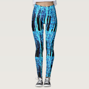 svart för nattskogblått leggings