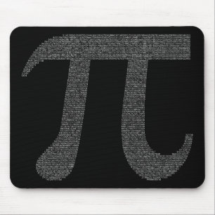 Svart "för Pi" Mousepad Musmatta