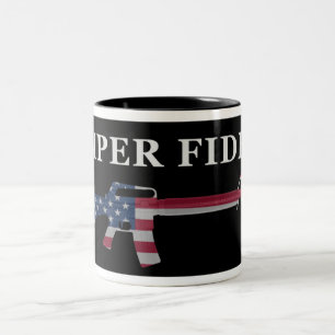Svart för Semper Fidelis M16 kaffemugg