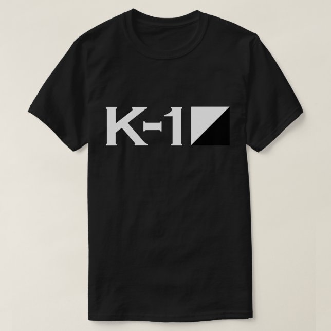 Svart för T-tröja K-1 T Shirt (Design framsida)