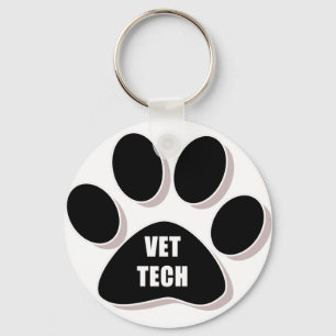 svart för tass för vettechkeychain nyckelring