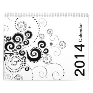 Svart- & för vit 2014 kalender