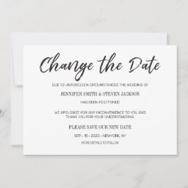 Svart Förändra datumet för Utsett Tillfälle Meddel Inbjudningar