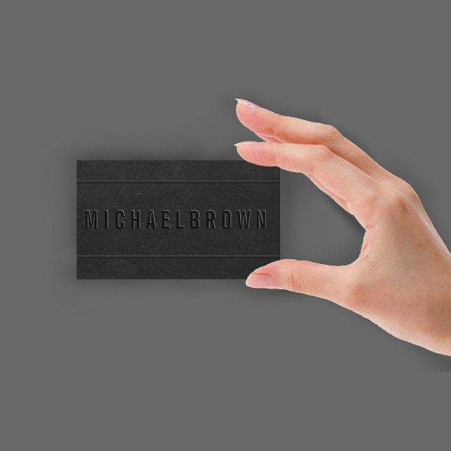 Svart Förare Minimalistisk Modern Fetstil Visitkort (Black Driver Minimalist Bold Modern Business Card)
