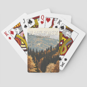 Svart Forest Tyskland Travel Art-Vintage Casinokort