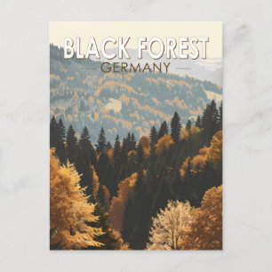 Svart Forest Tyskland Travel Art-Vintage Vykort