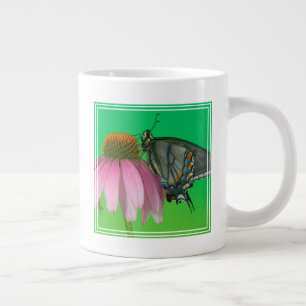Svart form av östlig tiger swallowtail jumbo mugg