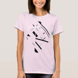 Svart form Linjer Diagonal Abstrakt Art Design T Shirt