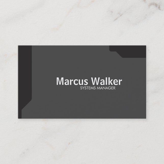 Svart form, Mörk, Grått Visitkort (Framsida)