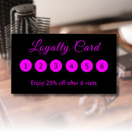 Svart förmånskort med modern enkel Elegant Magenta Visitkort