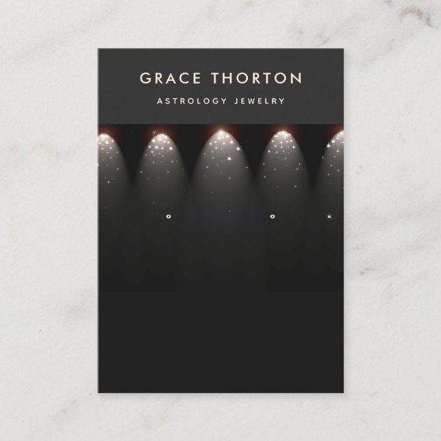 Svart formellt avläsningskort för Visning Visitkort (Framsida)