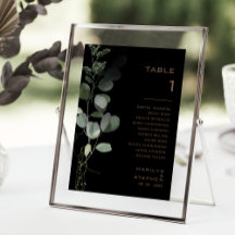 Svart, formellt, minimalt Bordsnummer 1 Sittdiagra