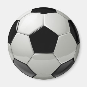 Svart fotbollboll magnet