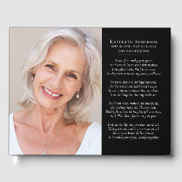 Svart foto-Dikt minnesfunktion Gästböcker