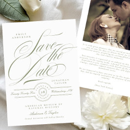 Svart foto för Grönt med formell sidfärgssida Spara Datumet