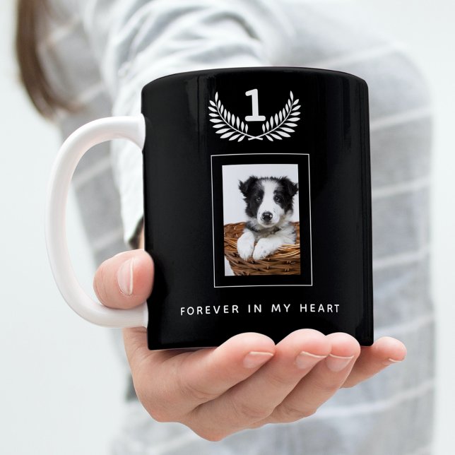 Svart foto för Memorial hund Kaffemugg (Skapare uppladdad)