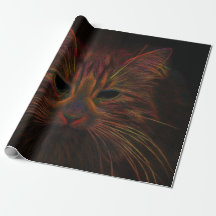 Svart fotograf för Orangen Tabby katt Design Coppe