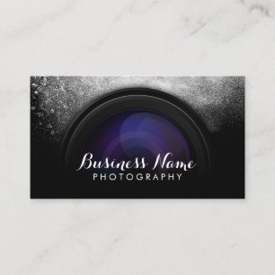 Svart fotograf fotografi av fotoskrivare Studio Visitkort