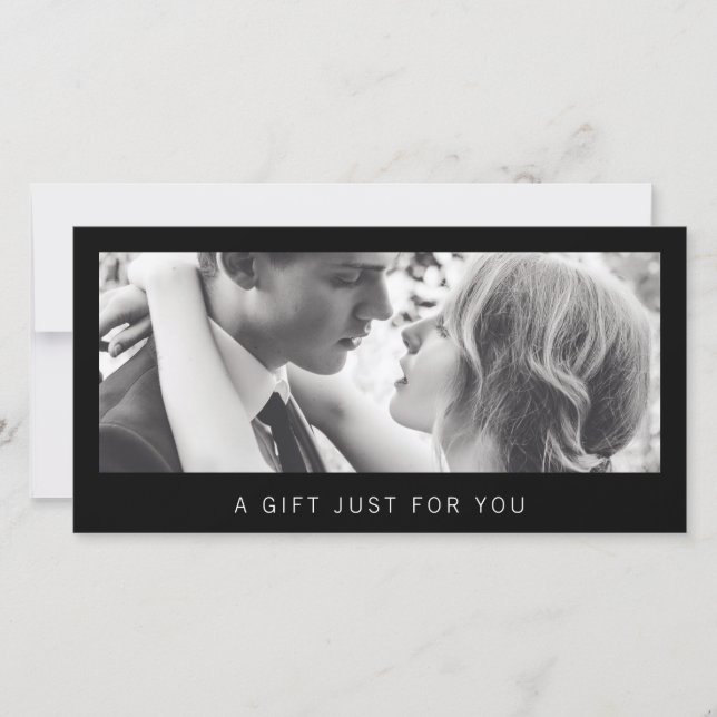 Svart fotograf presentkort för fotografi (Framsida)