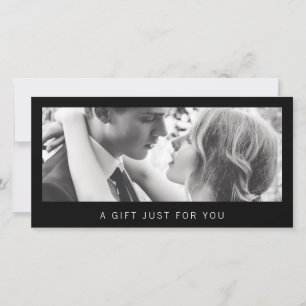 Svart fotograf presentkort för fotografi