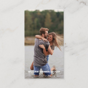 Svart Fotografi Modern Portfolio Affärskort Visitkort