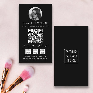 Svart fotoinfluencer-mall visitkort