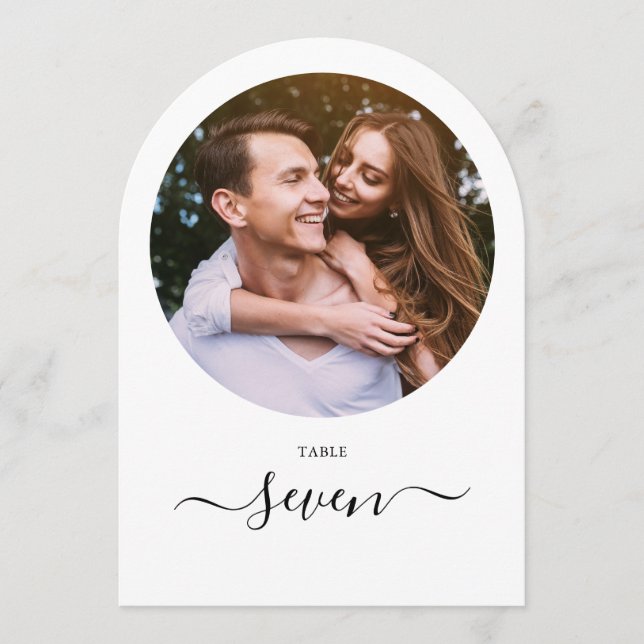 Svart fotokonvergerat Bordsnummer (Framsida)