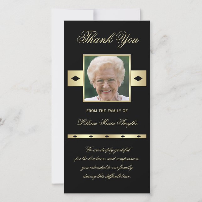 Svart fotosymtomatiskt Tack för fotokort Kort (Framsida)