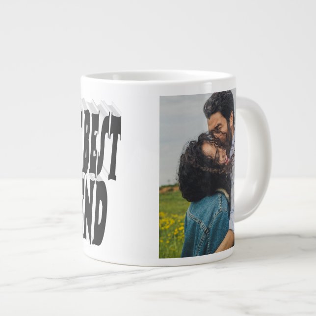 Svart fototypografi av Boykompis Jumbo Mugg (Framsida höger)