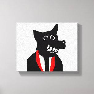 Svart fox canvastryck