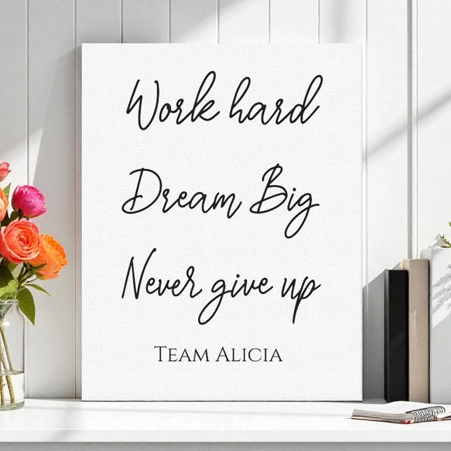 Svart framgångsrik Offert Office Motivational Work Canvastryck (Skapare uppladdad)