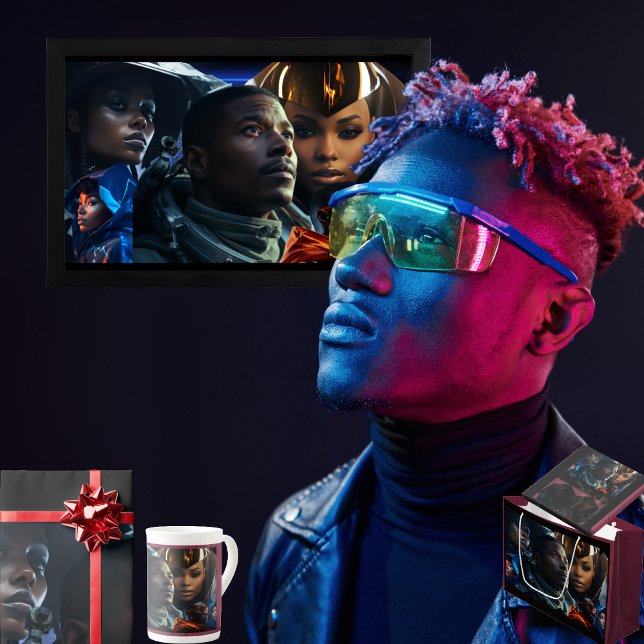 Svart framtid anteckningsbok (Get the full "Black Future" collection at  https://bit.ly/BlackFutureZazzle)